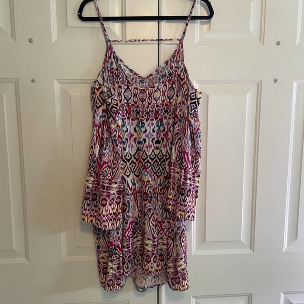 Xhilaration Ikat Cold-Shoulder Dress - Picture 6 of 7